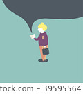 flat design of hair bun girl character reading 39595564