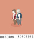 flat design of elder couple character 39595565
