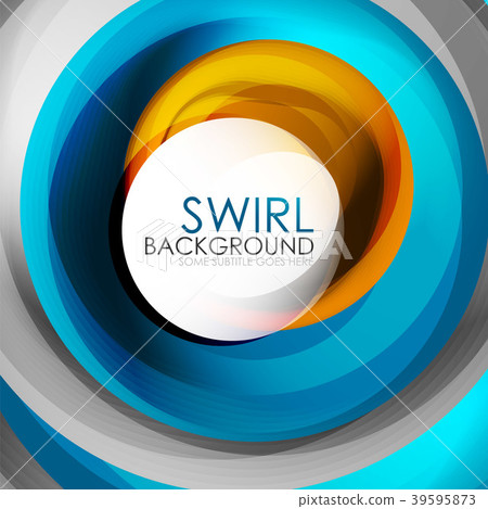 Spiral swirl flowing lines 3d vector abstract 39595873