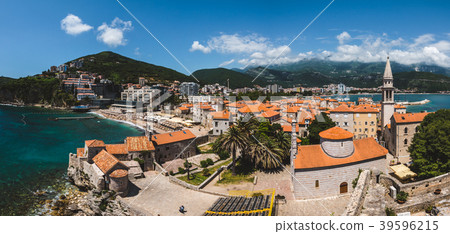 Budva Old Town Panoramic High View Budva Old Town Panoramic High View 39596215