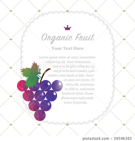 Watercolor nature organic fruit memo frame Watercolor nature organic fruit memo frame 39596385