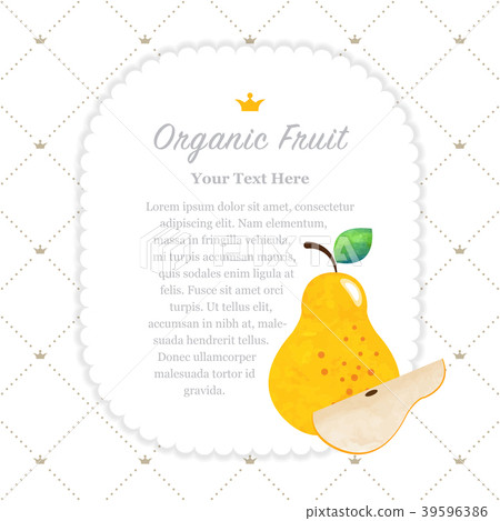 Watercolor nature organic fruit memo frame Watercolor nature organic fruit memo frame 39596386
