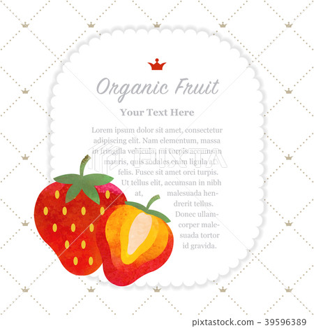 Watercolor nature organic fruit memo frame Watercolor nature organic fruit memo frame 39596389