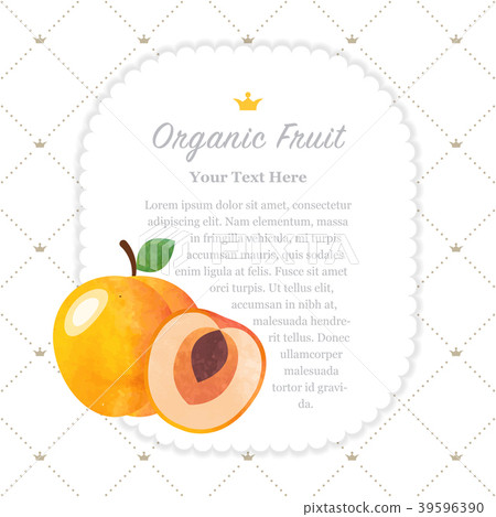 Watercolor nature organic fruit memo frame Watercolor nature organic fruit memo frame 39596390