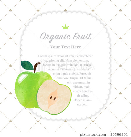 Watercolor nature organic fruit memo frame Watercolor nature organic fruit memo frame 39596391