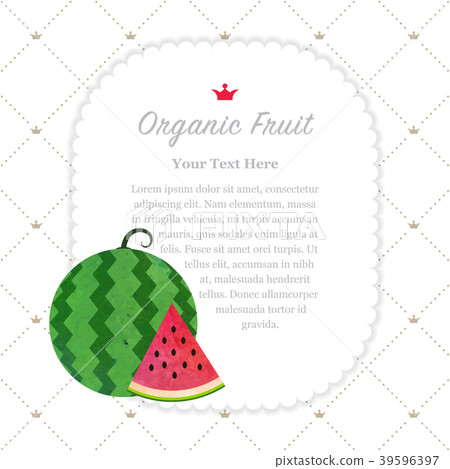 Watercolor nature organic fruit memo frame Watercolor nature organic fruit memo frame 39596397