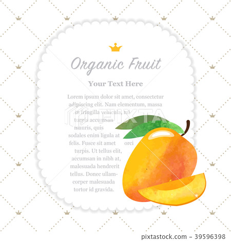 Watercolor nature organic fruit memo frame Watercolor nature organic fruit memo frame 39596398