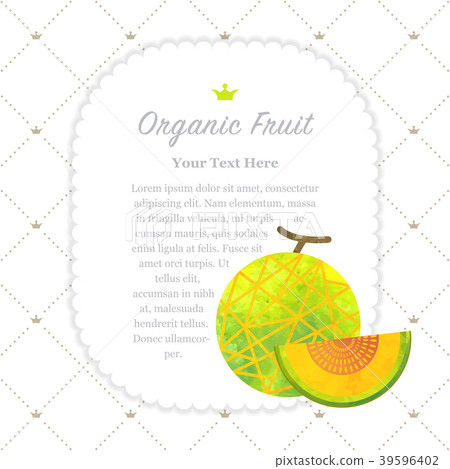 Watercolor nature organic fruit memo frame Watercolor nature organic fruit memo frame 39596402