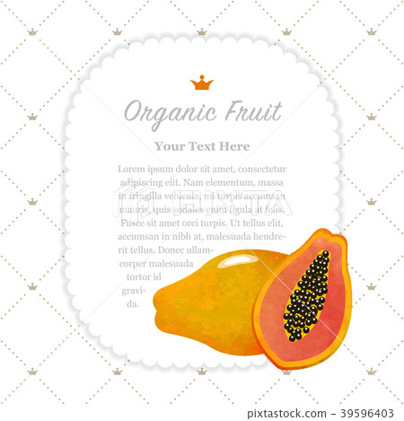Watercolor nature organic fruit memo frame Watercolor nature organic fruit memo frame 39596403