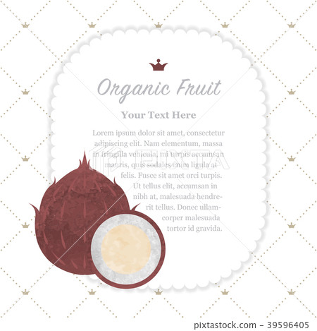 Watercolor nature organic fruit memo frame Watercolor nature organic fruit memo frame 39596405