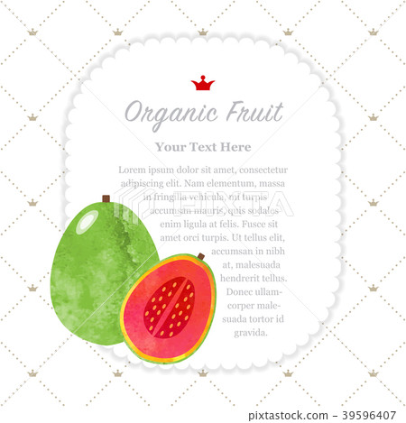 Watercolor nature organic fruit memo frame Watercolor nature organic fruit memo frame 39596407