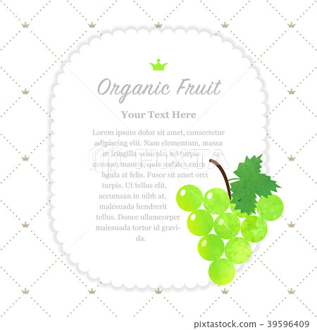 Watercolor nature organic fruit memo frame Watercolor nature organic fruit memo frame 39596409