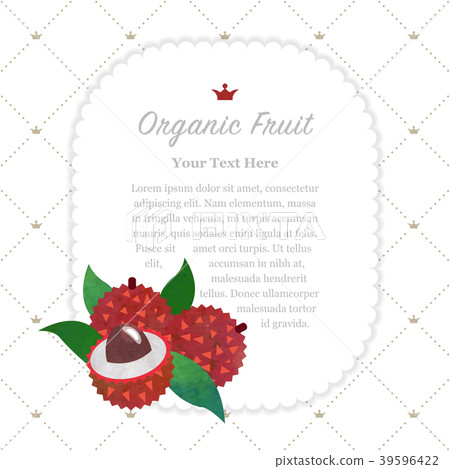 Watercolor nature organic fruit memo frame 39596422