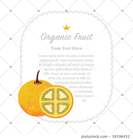 Watercolor nature organic fruit memo frame Watercolor nature organic fruit memo frame 39596452