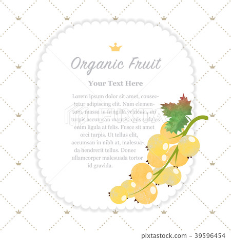Watercolor nature organic fruit memo frame Watercolor nature organic fruit memo frame 39596454