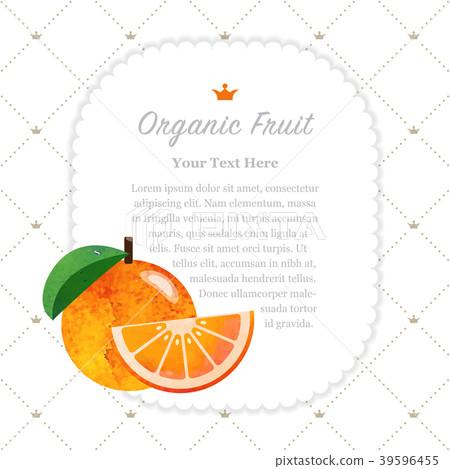 Watercolor nature organic fruit memo frame Watercolor nature organic fruit memo frame 39596455