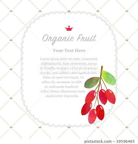 Watercolor nature organic fruit memo frame 39596465