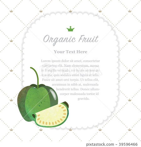 Watercolor nature organic fruit memo frame Watercolor nature organic fruit memo frame 39596466