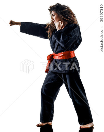woman Kung Fu Pencak Silat isolated 39597510