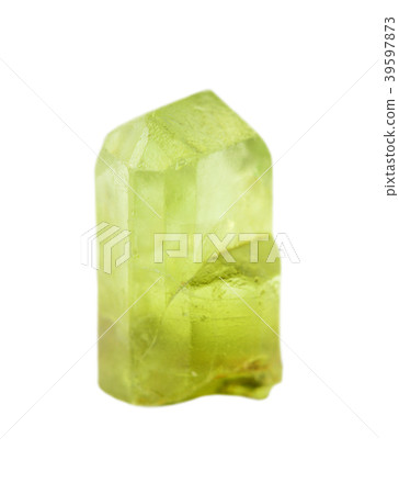 Green gemstone chrysolite 39597873