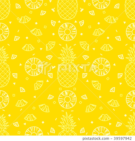 Pineapple fruits seamless pattern background Pineapple fruits seamless pattern background 39597942