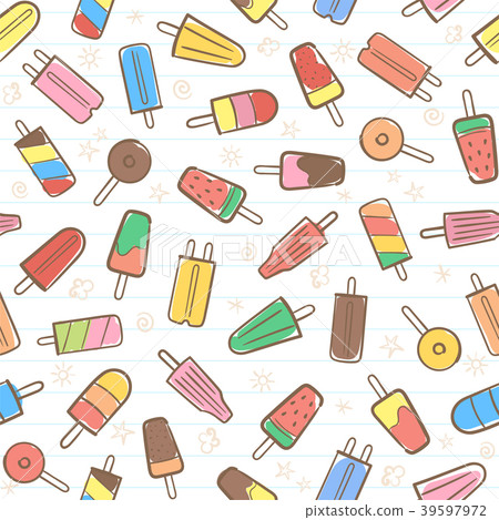 Cute seamless summer pattern with summer elements - Stock Illustration ...