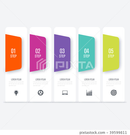 Vector illustration infographics 5 options 39599811