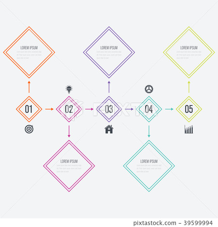 Vector illustration infographics 5 options 39599994