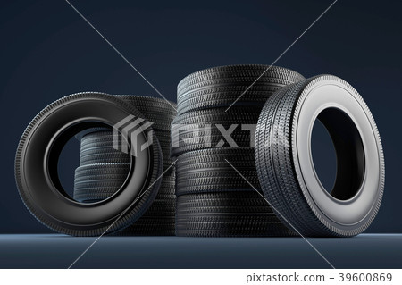 Picture of the wheel tires in high resolution. 3d 39600869