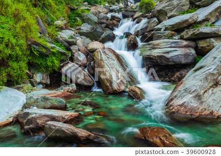 Bhagsu waterfall. Bhagsu, Himachal Pradesh, India 39600928