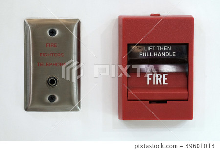 Fire Alarm System on cement wall for warning 39601013