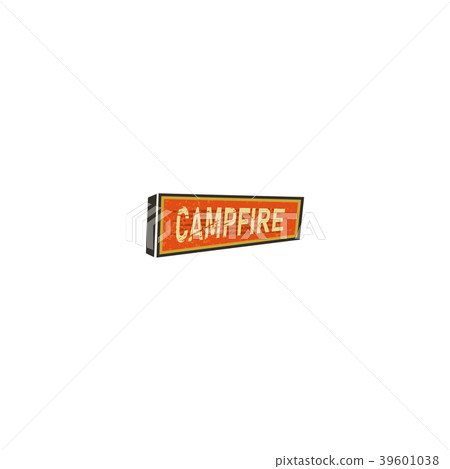 Vintage Hand drawn camping sign, travel badge - 39601038