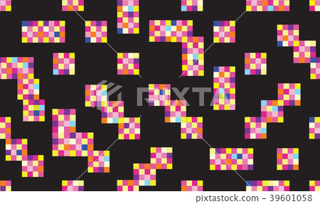 Abstract geometric tile pattern Pixel background Abstract geometric tile pattern Pixel background 39601058