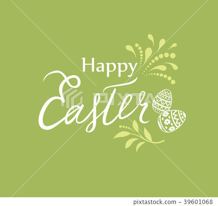 Happy Easter greeting card. Holiday bakground 39601068
