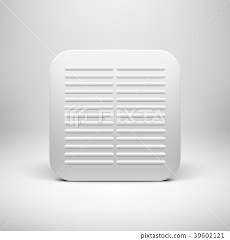 White Abstract App Icon Button Template - Stock Illustration [39602121 ...