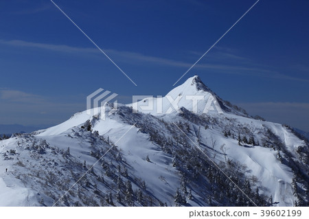 Mt. Kenpamine Mt. Kenzan of Mt. Budosan during the snowy season (March 3, 2018) 39602199