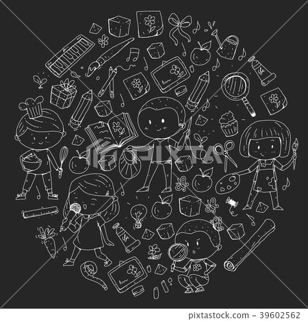 Children. School and kindergarten. Creativity and 39602562