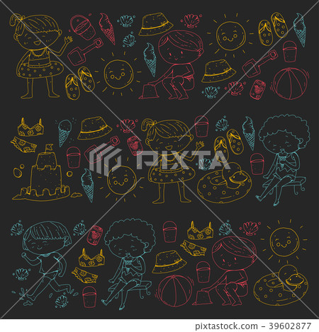 3 banners with kids on happy summer holiday 39602877