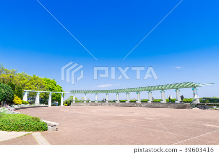 Yokohama Park with a view of the port 39603416