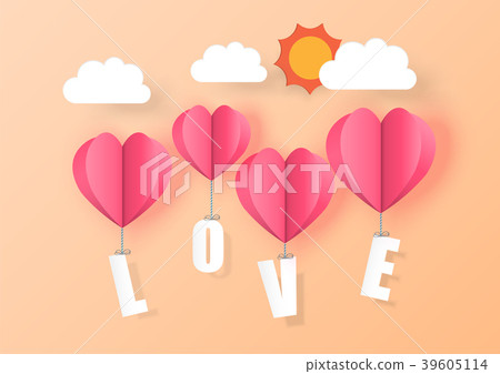 Love for Valentine's day. Heart Balloons. Love for Valentine's day. Heart Balloons. 39605114