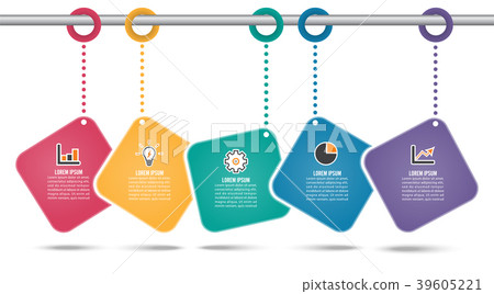Timeline infographic design template with 5 option - Stock Illustration ...