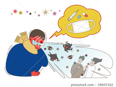 Disease prevention - Vector illustration about avoiding a disease 002 39605582