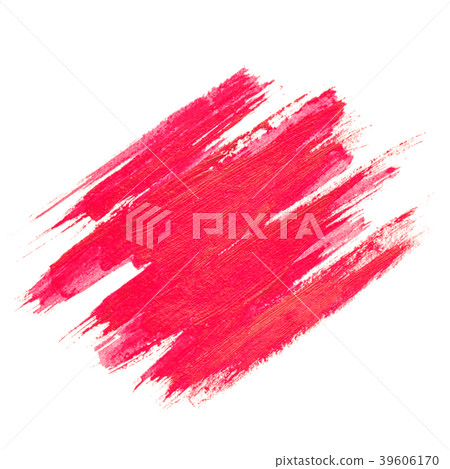 Red watercolor texture paint stain brush stroke  39606170