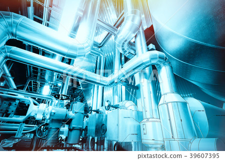 Sketch of piping design mixed with photo 39607395