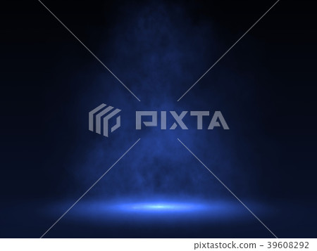 Empty scene with Blue spotlight and smoke Empty scene with Blue spotlight and smoke 39608292