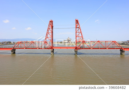 Chikugo River rising bridge Okawa City Fukuoka Prefecture _ Saga Prefecture Saga City Morotomi Town Chikugo River rising bridge Okawa City Fukuoka Prefecture _ Saga Prefecture Saga City Morotomi Town 39608482