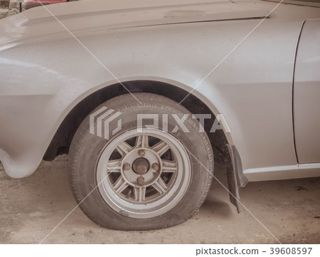 The old car park leave cause tire leak  39608597