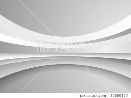 Grey white abstract tech wavy background - Stock Illustration [39609133 ...