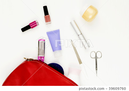 Manicure bag and tools, leg's nail careconcept on Manicure bag and tools, leg's nail careconcept on 39609760