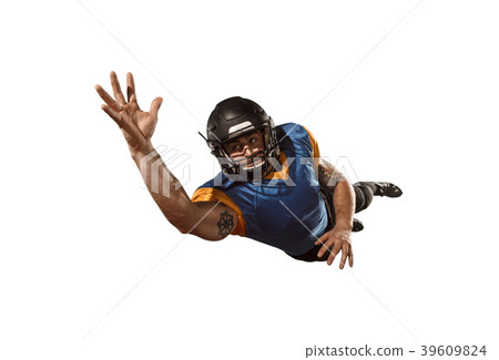 one american football player man studio isolated one american football player man studio isolated 39609824